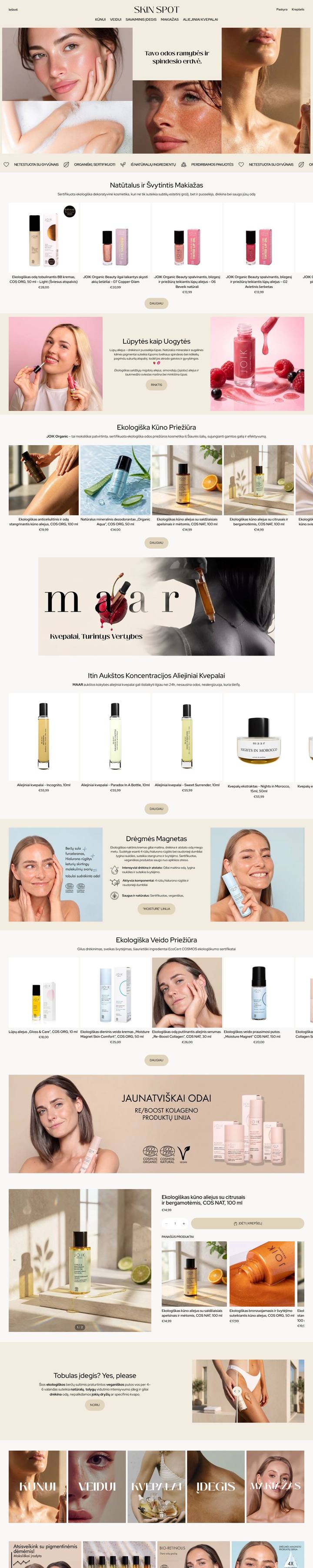 Skin Spot parduotuvės vaizdas